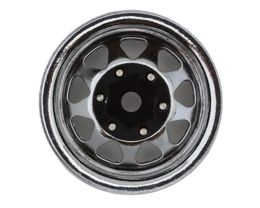 Injora 1.0" Deep Dish Stamped Steel Micro Rock Crawler Beadlock Wheels