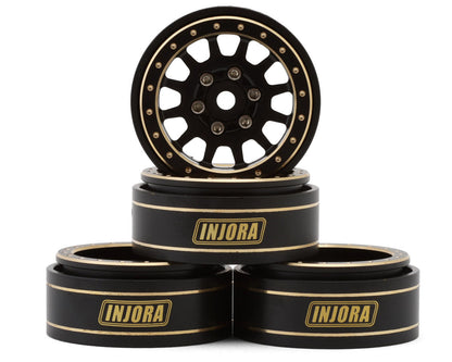 Injora 1.0" Brass Multi-Spoke Micro Rock Crawler Beadlock Wheels (42g ea)