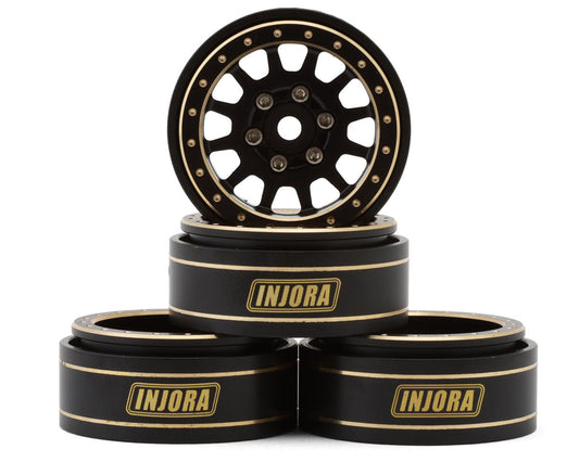 Injora 1.0" Brass Multi-Spoke Micro Rock Crawler Beadlock Wheels (42g ea)