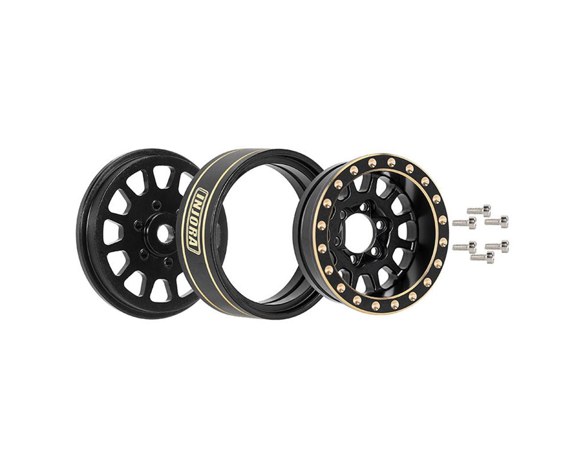 Injora 1.0" Brass Multi-Spoke Micro Rock Crawler Beadlock Wheels (42g ea)