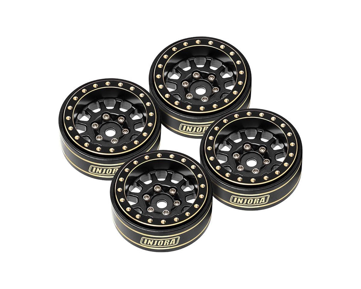 Injora 1.0" Brass Multi-Spoke Micro Rock Crawler Beadlock Wheels (42g ea)