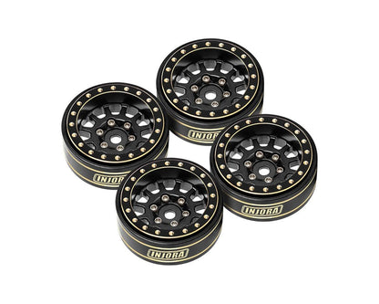 Injora 1.0" Brass Multi-Spoke Micro Rock Crawler Beadlock Wheels (42g ea)