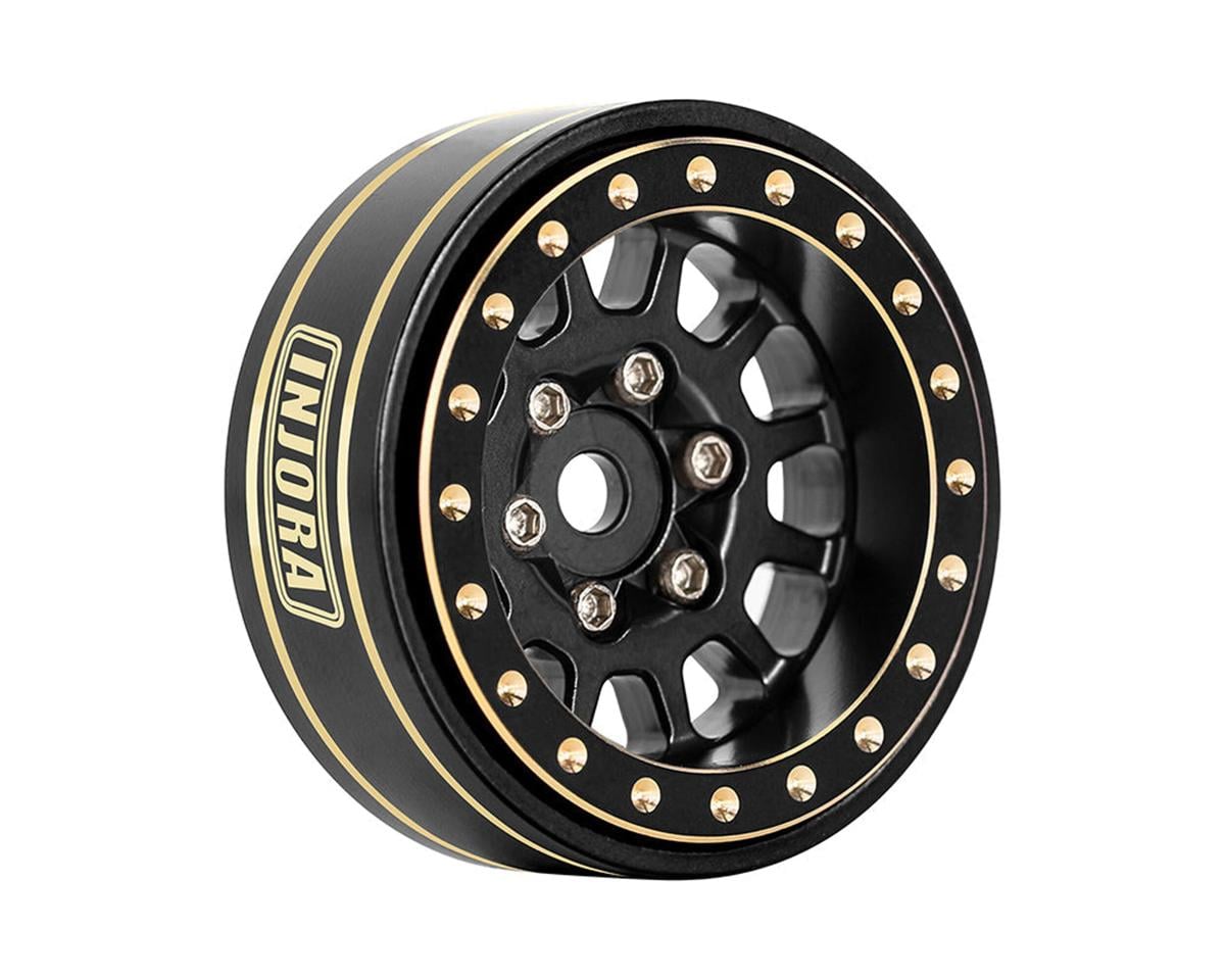 Injora 1.0" Brass Multi-Spoke Micro Rock Crawler Beadlock Wheels (42g ea)