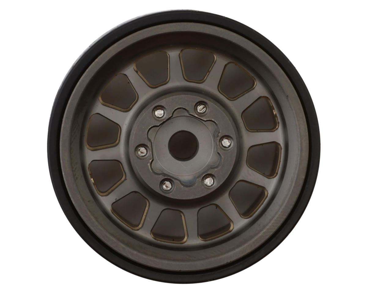 Injora 1.0" Brass Multi-Spoke Micro Rock Crawler Beadlock Wheels (42g ea)
