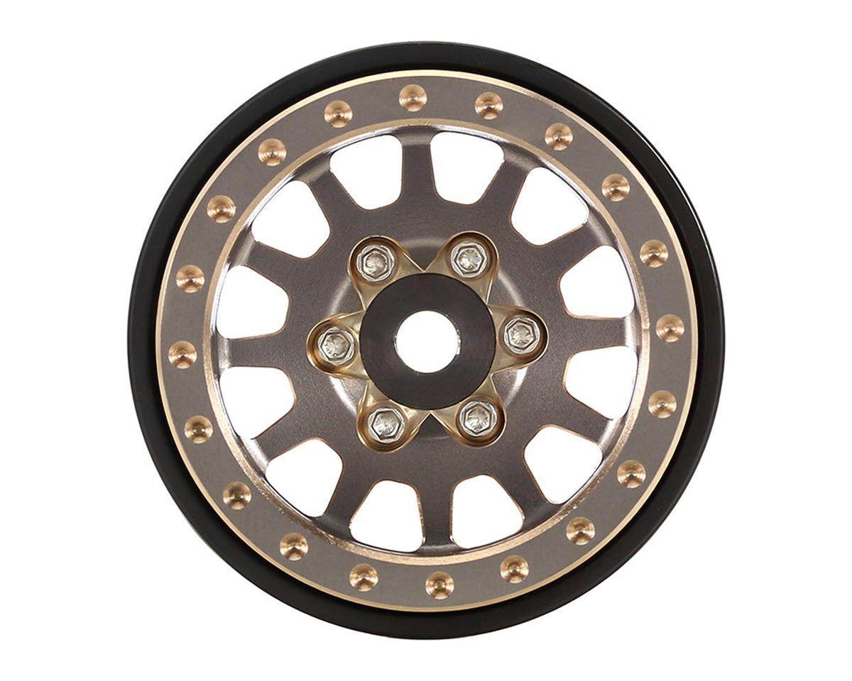 Injora 1.0" Brass Multi-Spoke Micro Rock Crawler Beadlock Wheels (42g ea)
