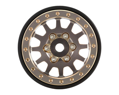 Injora 1.0" Brass Multi-Spoke Micro Rock Crawler Beadlock Wheels (42g ea)