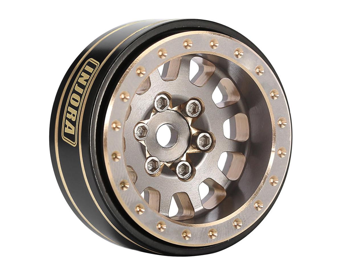 Injora 1.0" Brass Multi-Spoke Micro Rock Crawler Beadlock Wheels (42g ea)