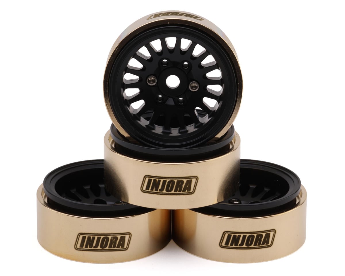 Injora 1.0" Brass Multi-Spoke Micro Crawler Beadlock Wheels