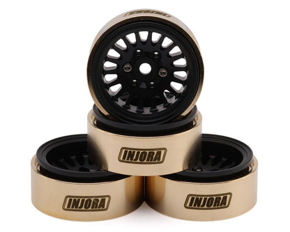 Injora 1.0" Brass Multi-Spoke Micro Crawler Beadlock Wheels