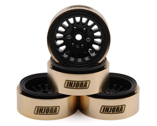 Injora 1.0" Brass Multi-Spoke Micro Crawler Beadlock Wheels