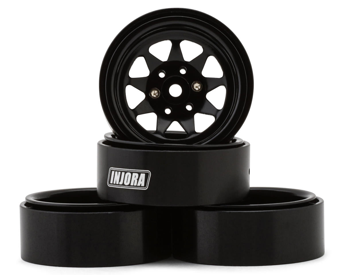 Injora 1.3" Stamped Steel Micro Rock Crawler Beadlock Wheels