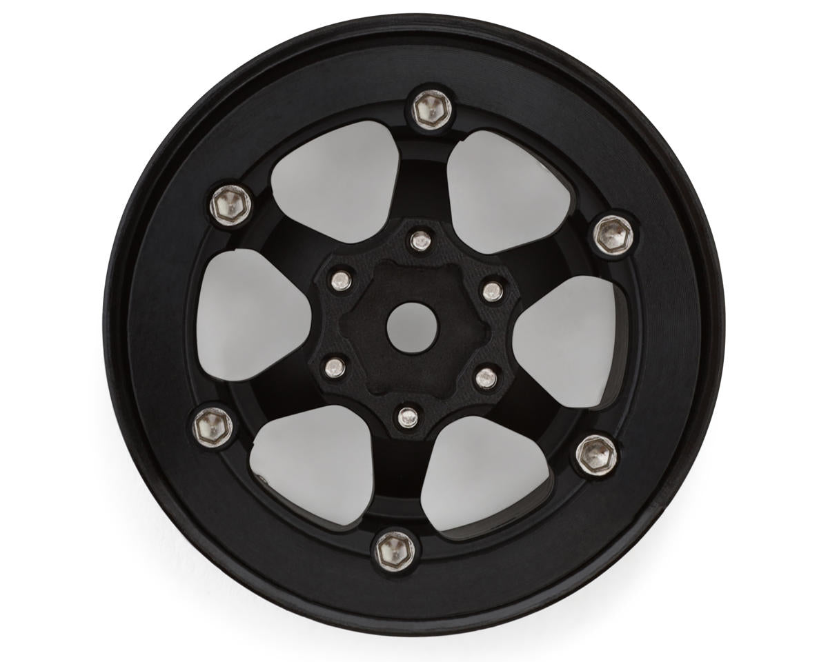 Injora 1.3" 6-Slot Aluminum Micro Crawler Beadlock Wheels (23g ea)