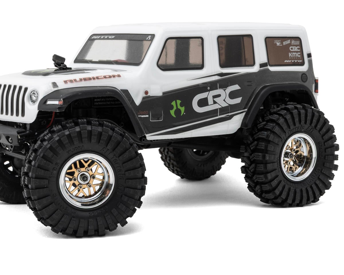 Injora 1.0" Deep Dish Aluminum Micro Crawler Beadlock Wheels w/Swamp Claw Tires