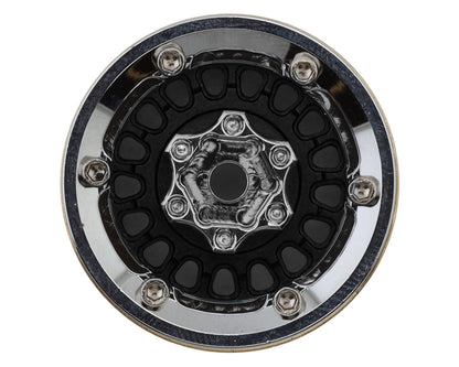 Injora 1.0" ModuWheel Brass & Aluminum Micro Crawler Beadlock Wheels (Black)