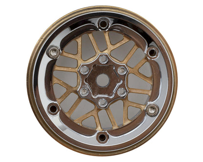 Injora 1.3" ModuWheel Brass & Aluminum Micro Rock Crawler Beadlock Wheels