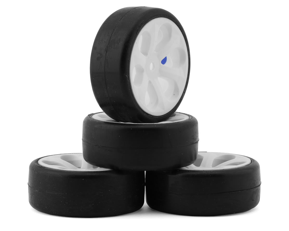 Jaco Pre-Mounted Touring Car Carpet Tires (4) (Blue)