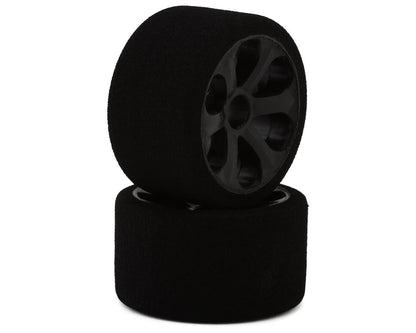 Jaco Prism 1/12 Mounted Foam Front Tires (Black) (2) (Blue)