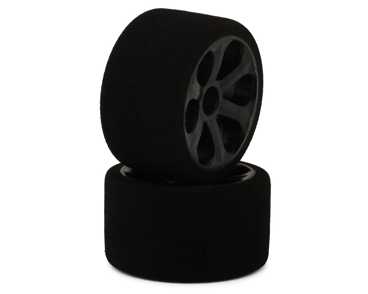 Jaco Prism 1/12 Mounted Foam Front Tires (Black) (2) (Pink)