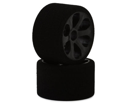 Jaco Prism 1/12 Mounted Foam Front Tires (Black) (2) (Magenta)