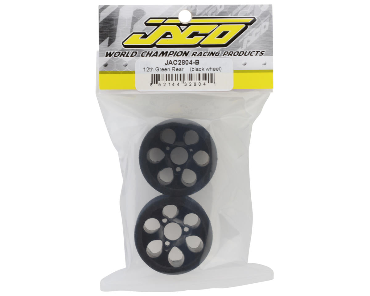 Jaco Prism 1/12 Mounted Foam Rear Tires (Black) (2) (Green)
