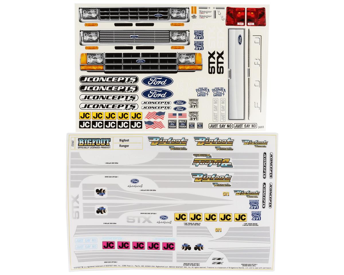 JConcepts 1985/1993 Ford BIGFOOT Ranger Monster Truck Body (Clear)