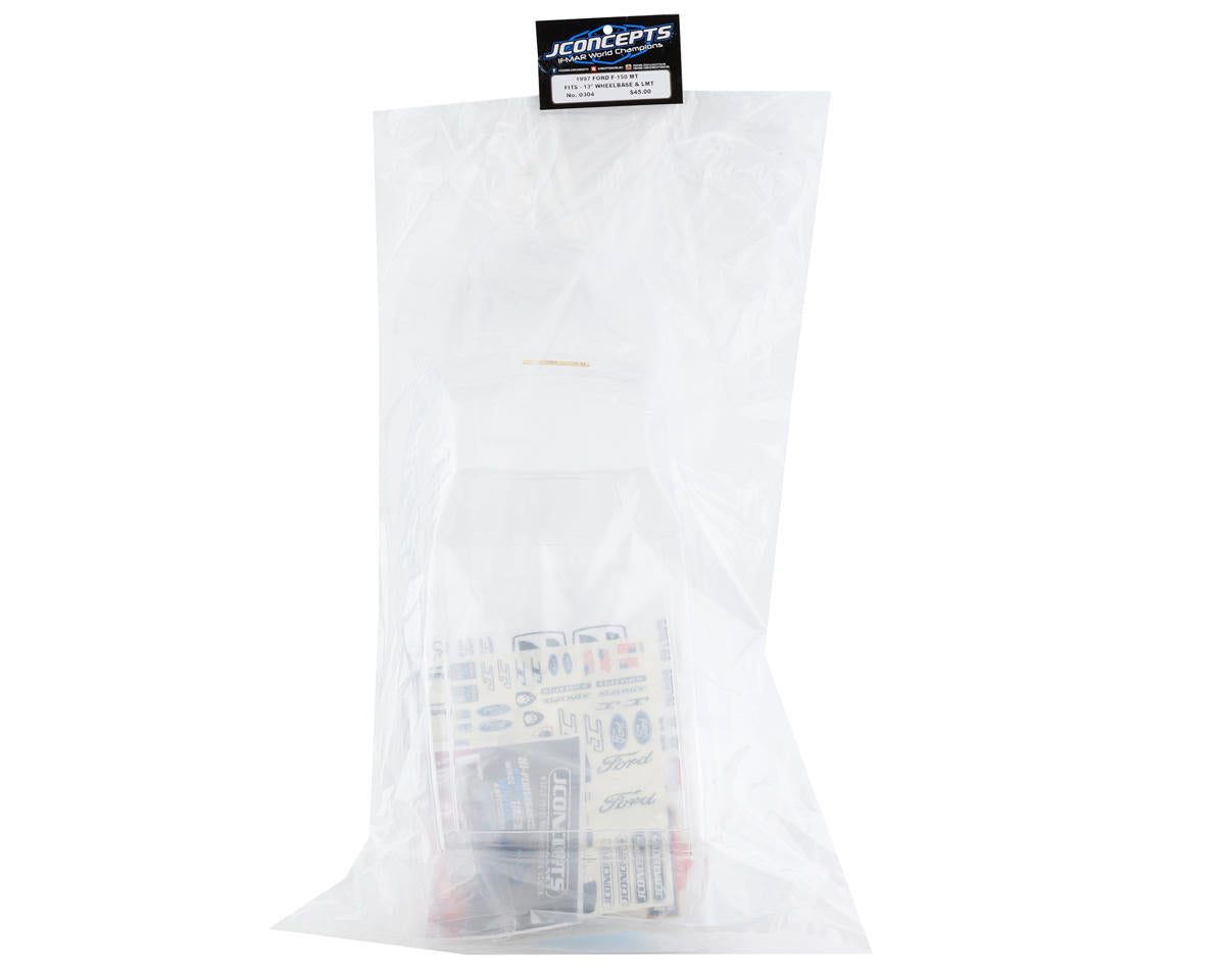 JConcepts 1997 Ford F-150 Monster Truck Body & Visor (Clear) (13.0” Wheelbase)