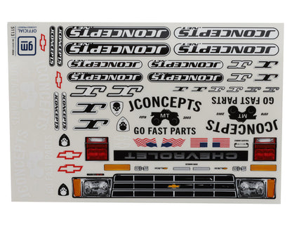 JConcepts 1990 Chevy S10 Regular Cab 1/10 Monster Truck Body (Clear) (13.0”)