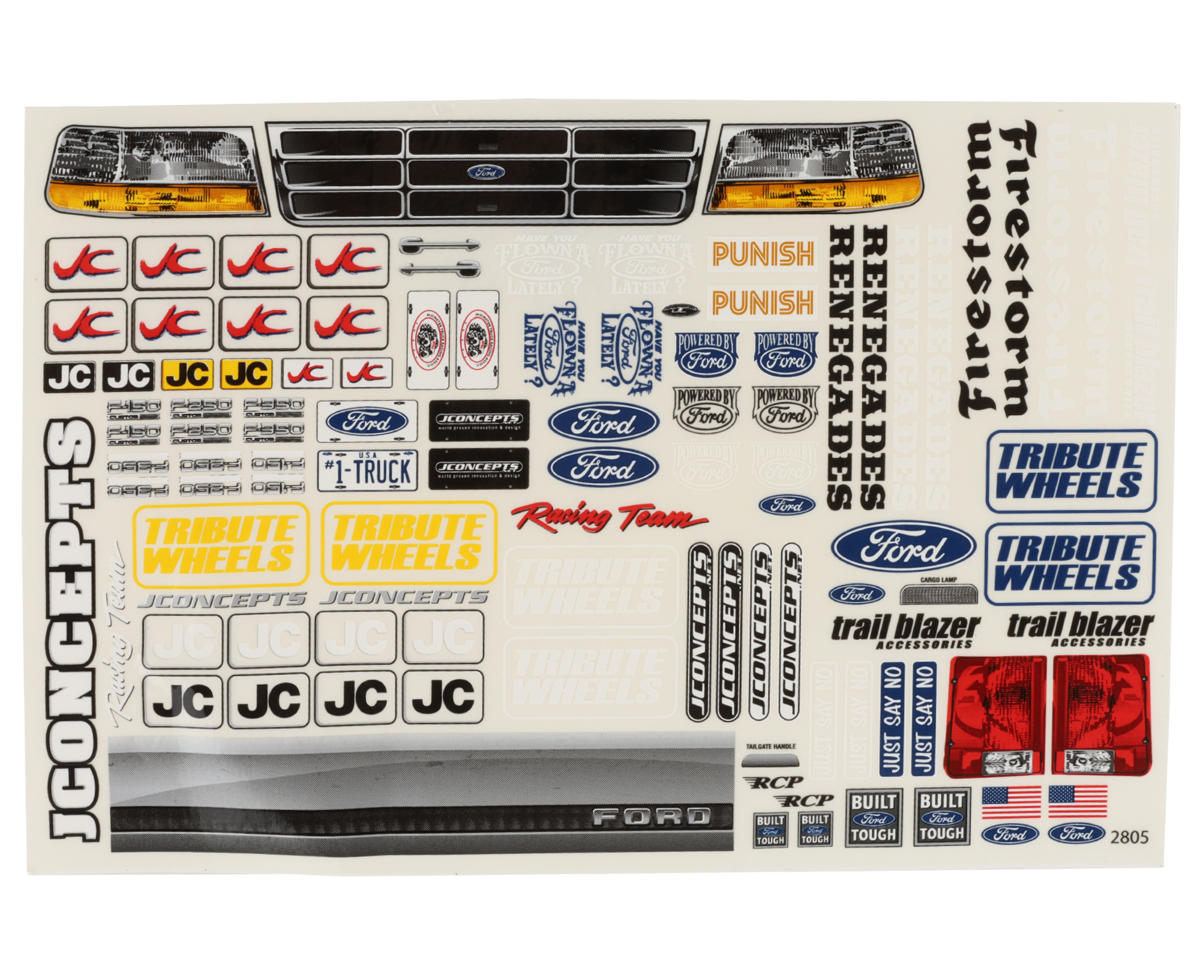 JConcepts 1993 Ford F250 Raptor "BIGFOOT" Monster Truck Body (Clear) (13")