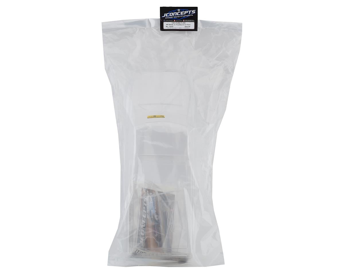 JConcepts 1993 Ford F-250 Monster Truck Body & Visor (Clear) (13.0” Wheelbase)