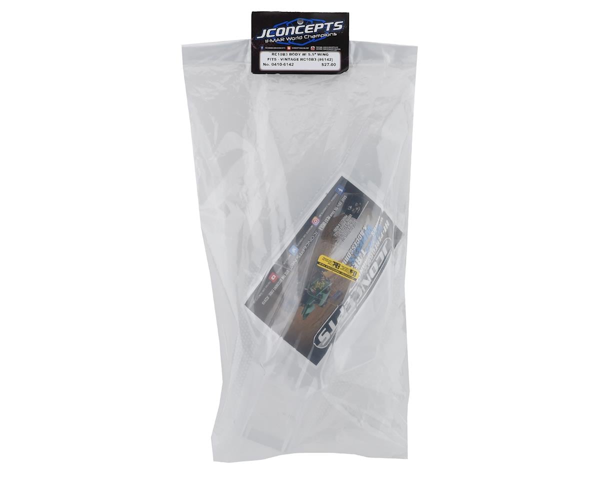 JConcepts Team Associated RC10B3 Body w/5.5” Wing (Clear)
