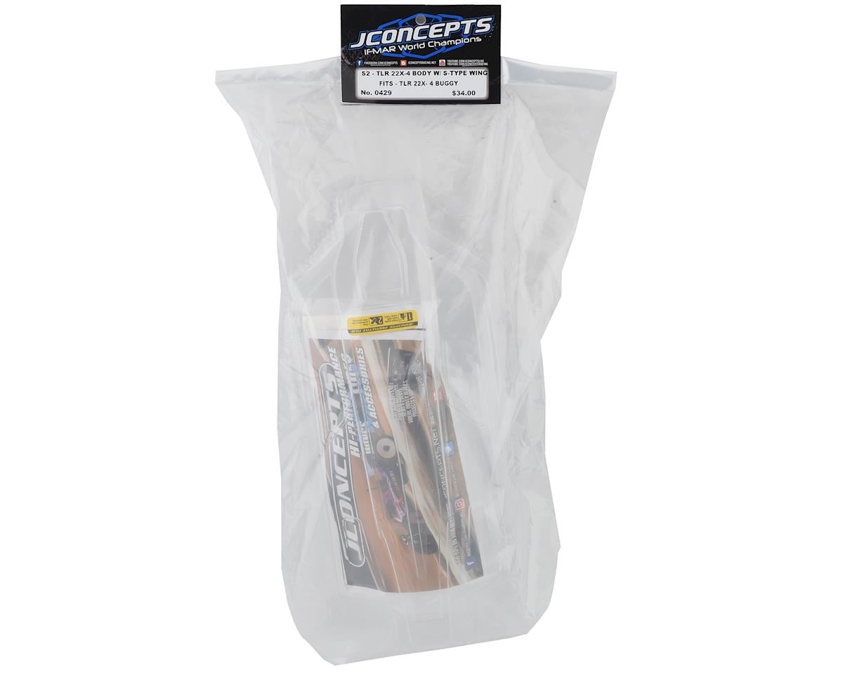 JConcepts TLR 22X-4 "S2" 1/10 Buggy Body w/S-Type Wing (Clear)
