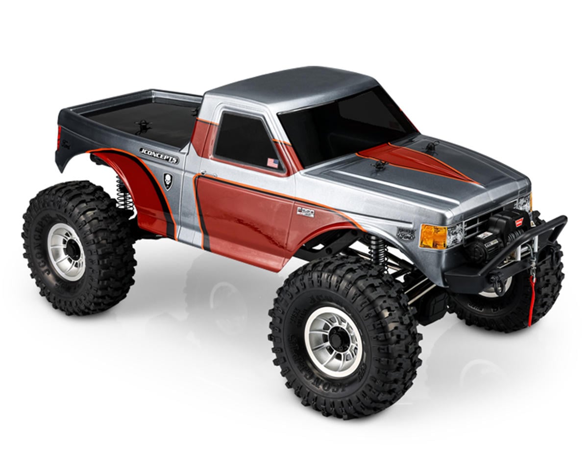 JConcepts Tucked 1989 Ford F-250 Scale Rock Crawler Body (Clear) (12.3")