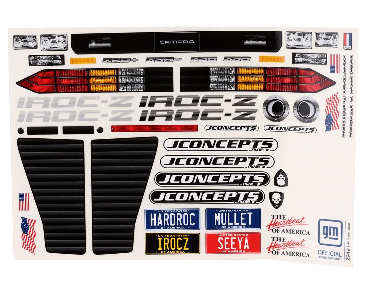 JConcepts 1987 Chevy Camaro IROC Drag Racing Body (Clear)