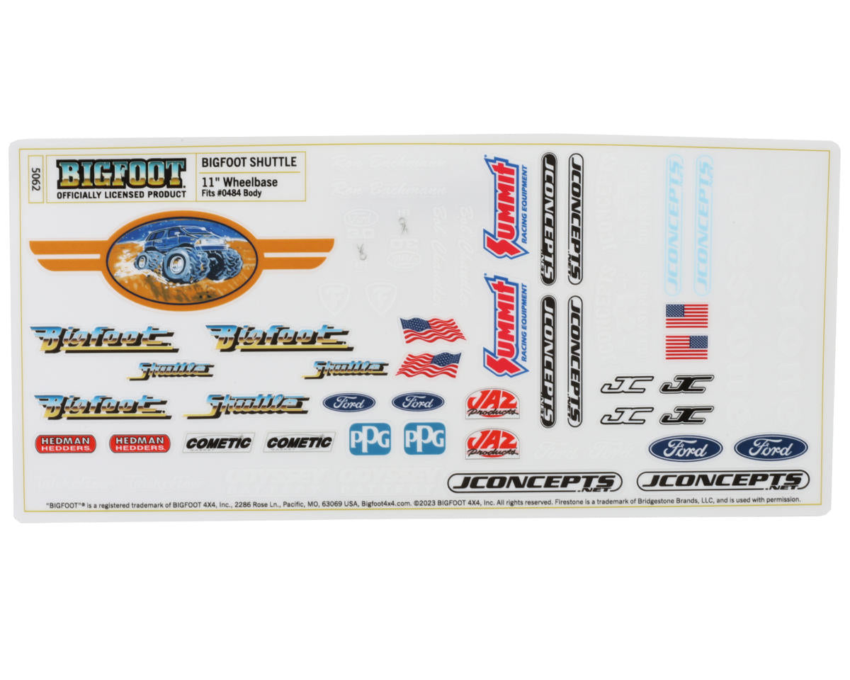 JConcepts 1985 Ford Aerostar "BIGFOOT" Shuttle Regulator Body (Clear)