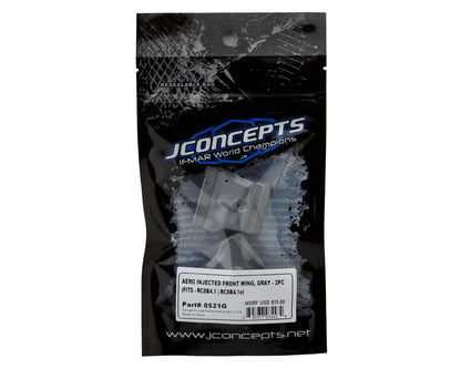 JConcepts Associated RC8B4.1/RC8B4.1e 1/8 Molded Front Wings (Grey) (2)