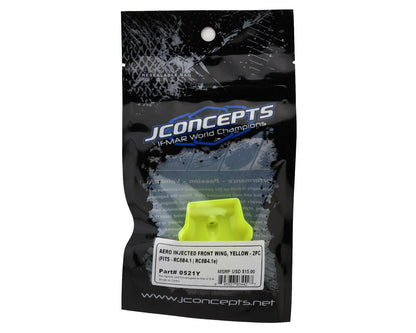 JConcepts Associated RC8B4.1/RC8B4.1e 1/8 Molded Front Wings (Yellow) (2)