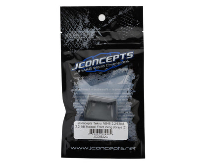 JConcepts Tekno NB48 2.2/EB48 2.2 1/8 Molded Front Wings (Grey) (2)