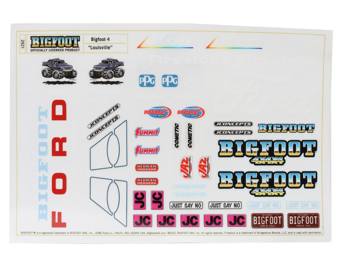 JConcepts 1990 Ford F-250 "BIGFOOT" 4 Louisville 1/10 Monster Truck Body