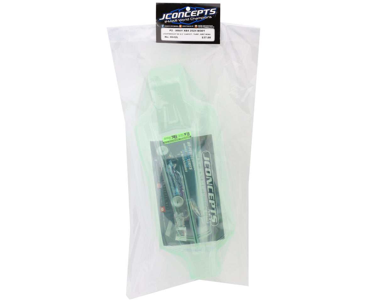 JConcepts XRAY XB4 "P2" 1/10 Buggy Body w/Two Wings (Clear) (Lightweight)