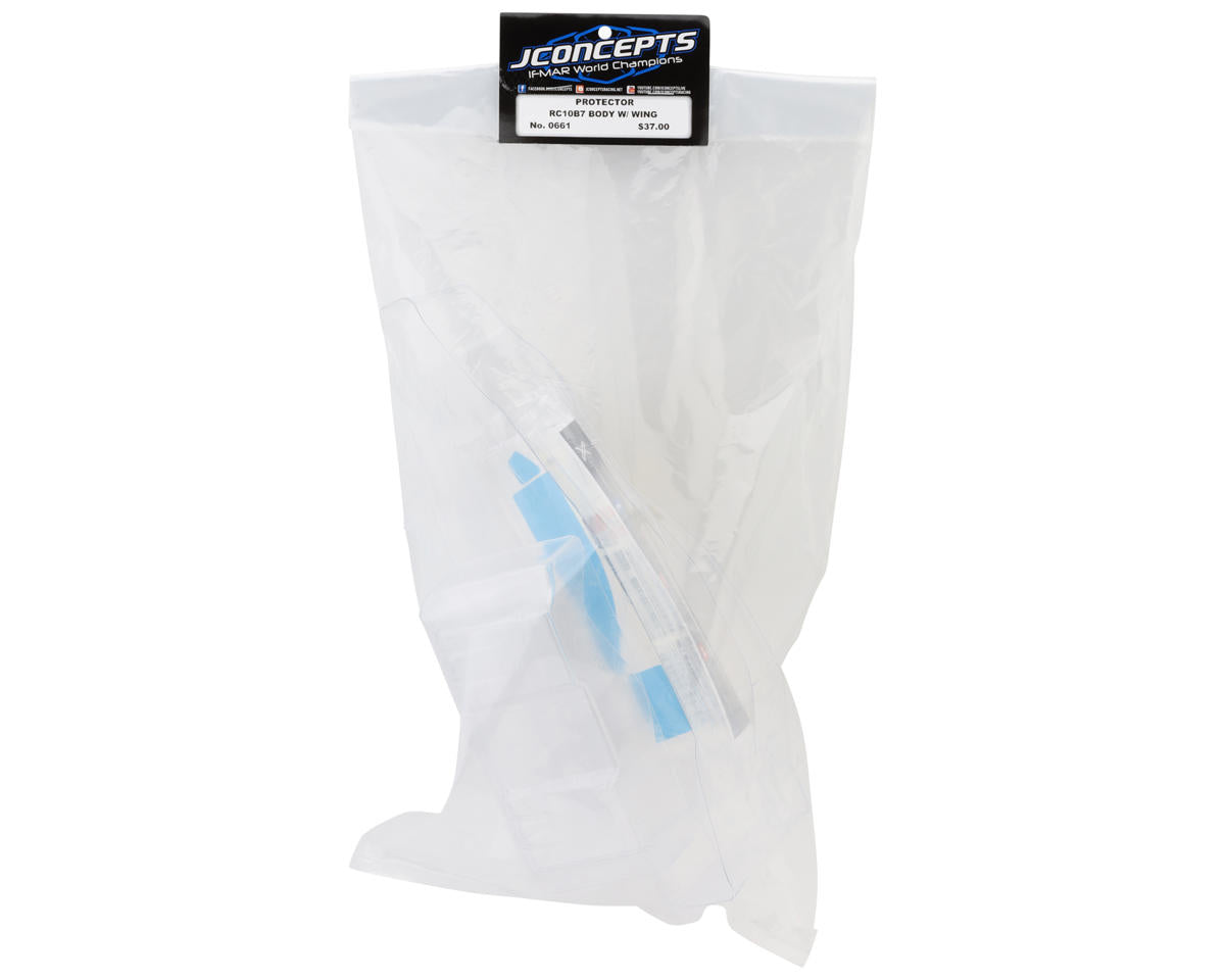 JConcepts Associated RC10B7/B7D "Protector" 1/10 Buggy Body (Clear) w/Wing