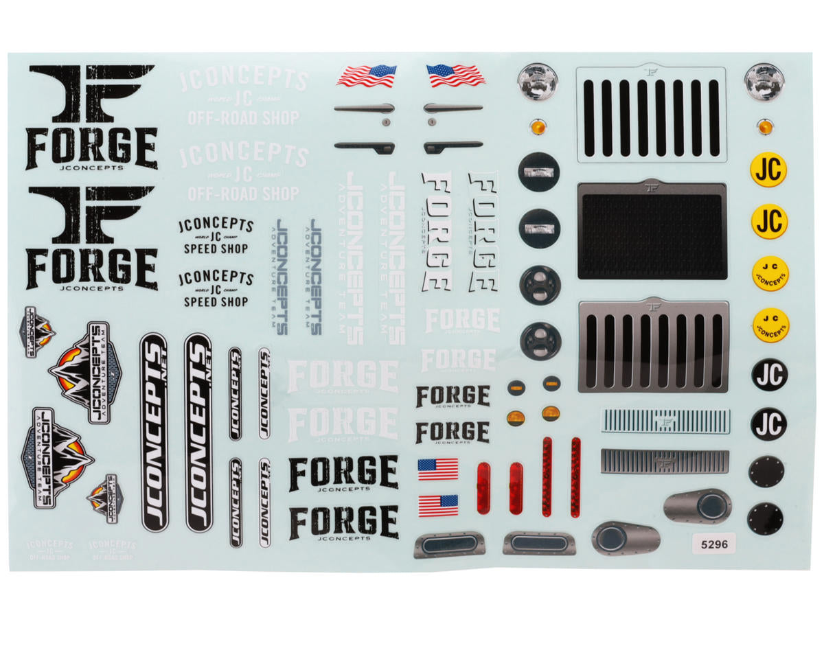 JConcepts The Forge 1/10 Rock Crawler Pre-Trimmed Body (12.3") (Clear)