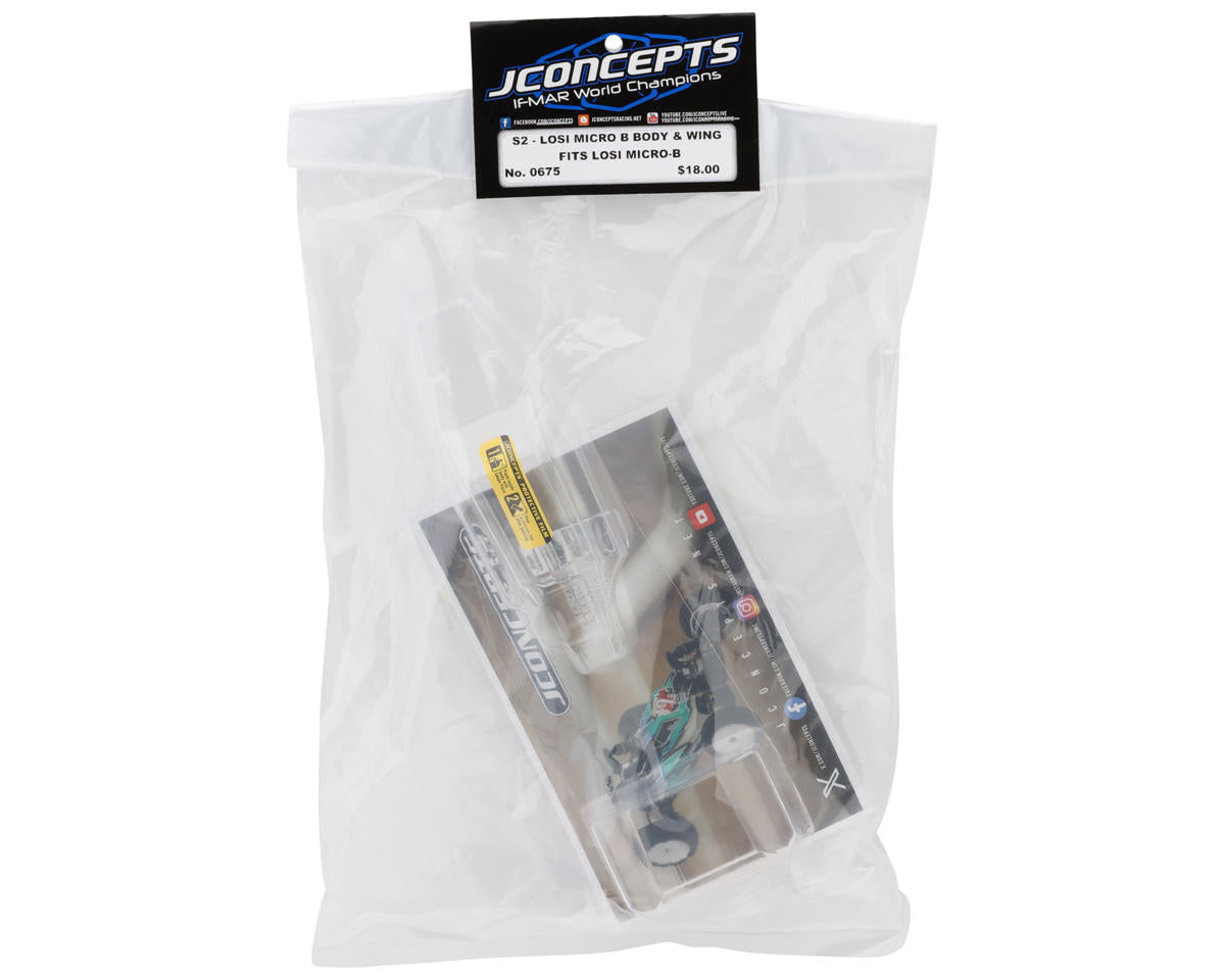JConcepts Losi Micro-B "S2" Body w/Wing (Clear)