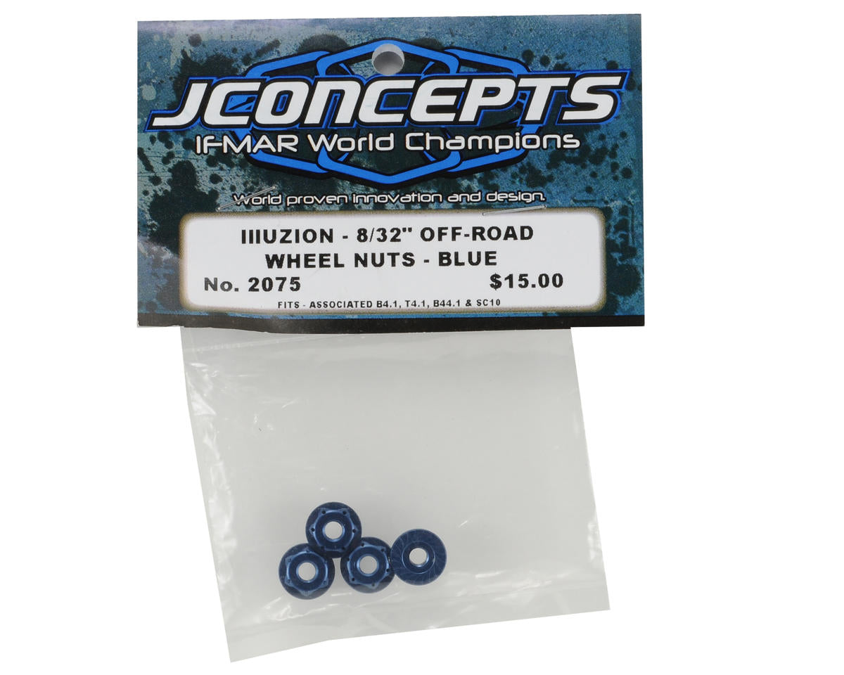 JConcepts Associated RC10/10T 8/32" Lightweight Aluminum Locking Wheel Nuts