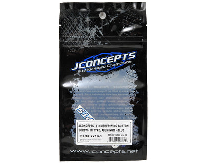 JConcepts Aluminum "Finnisher" Wing Button (Blue) (2)