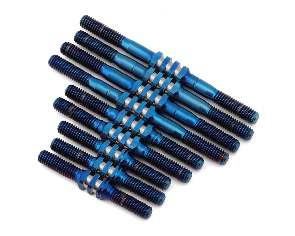 JConcepts RC10 Classic Fin Titanium Turnbuckle Set (8) (Blue)