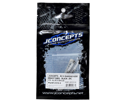 JConcepts RC10 Classic Diamond Nose Brace Tubes (Black) (2)