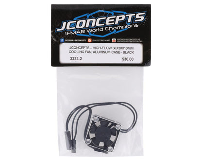 JConcepts 30x30x10mm Aluminum High-Flow Cooling Fan (Black)