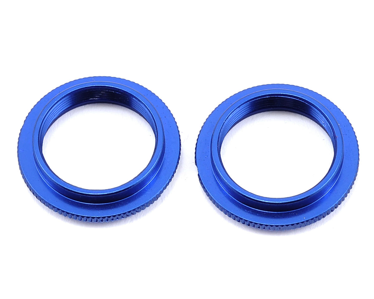 JConcepts Fin Aluminum 12mm Shock Collar (Blue) (2)
