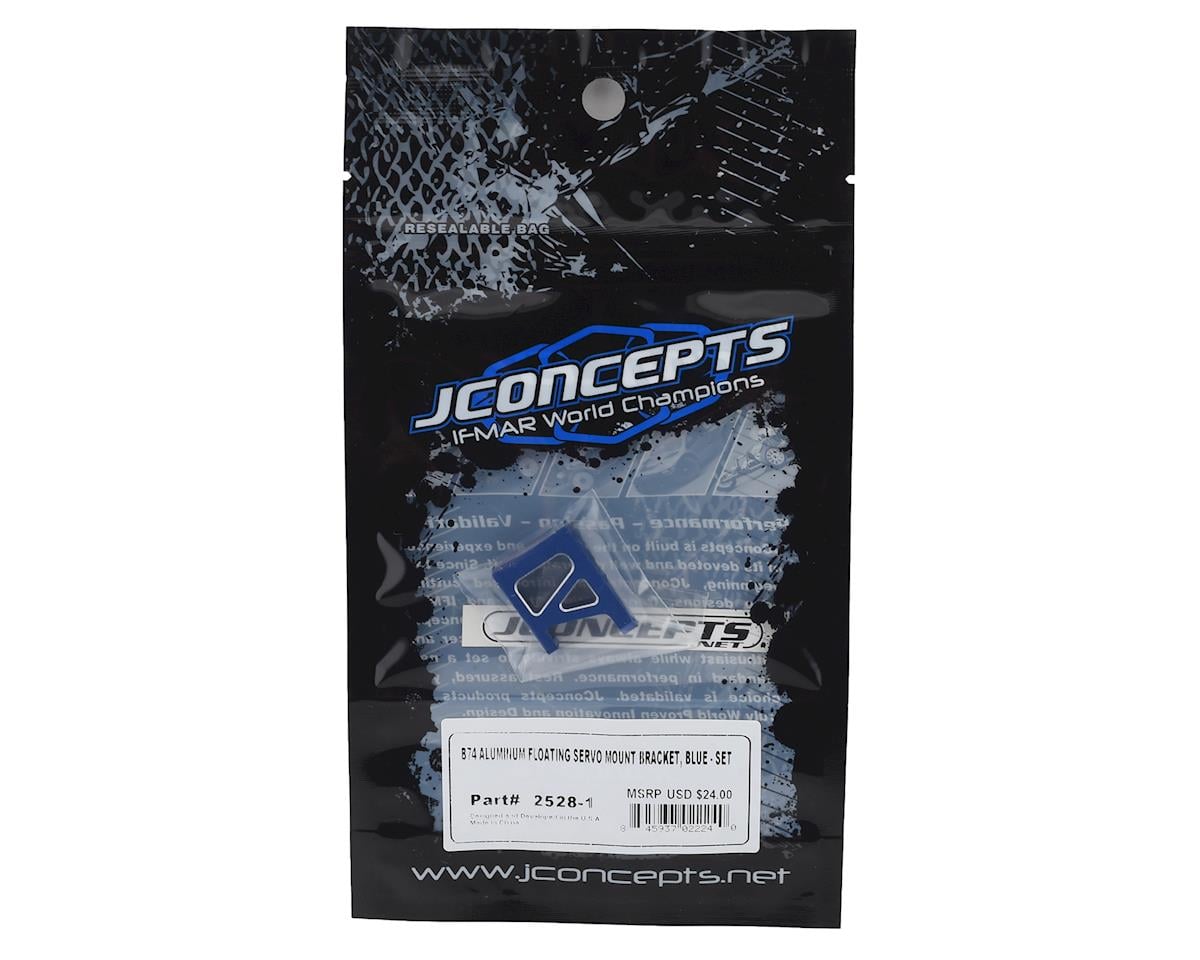 JConcepts B74 Aluminum Floating Servo Mount Bracket (Blue)