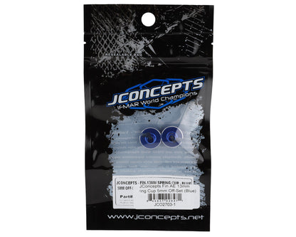 JConcepts Team Associated Fin Aluminum 13mm Shock Spring Cups (Blue)